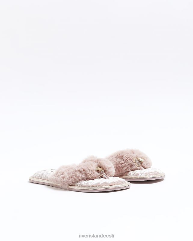 jalatsid roosa naised River Island kunstkarusnahast sussid 44TLL342