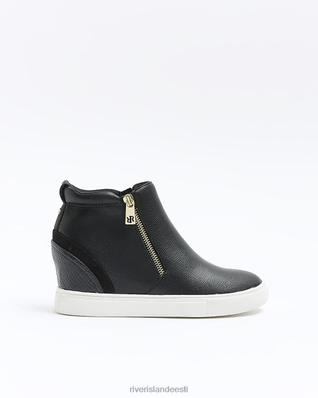 jalatsid must naised River Island tõmblukuga kiilutrenažöörid 44TLL4498