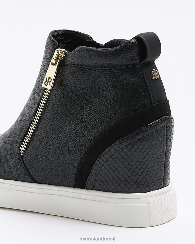 jalatsid must naised River Island tõmblukuga kiilutrenažöörid 44TLL4498