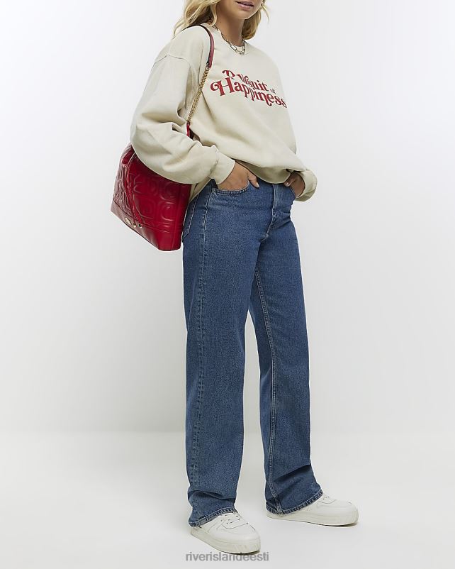 kehakate beež naised River Island graafiline dressipluus 44TLL3738