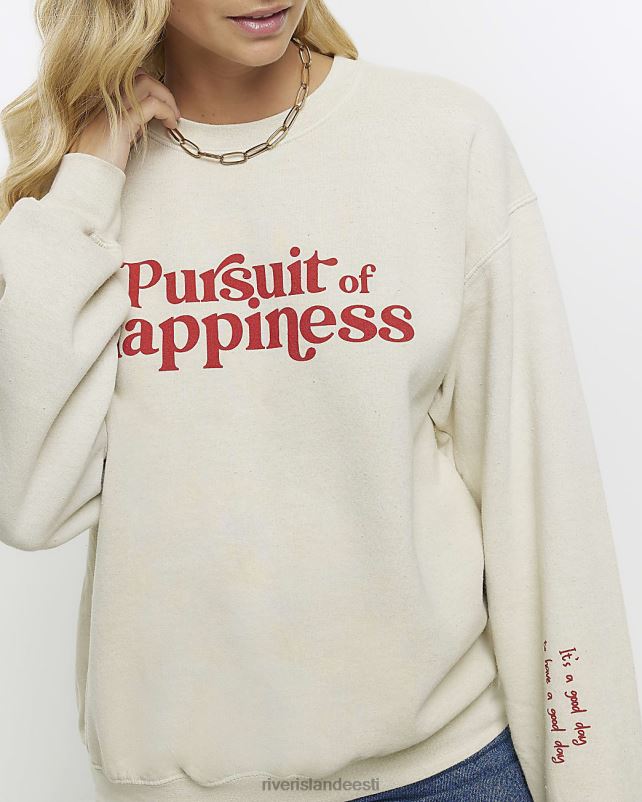 kehakate beež naised River Island graafiline dressipluus 44TLL3738