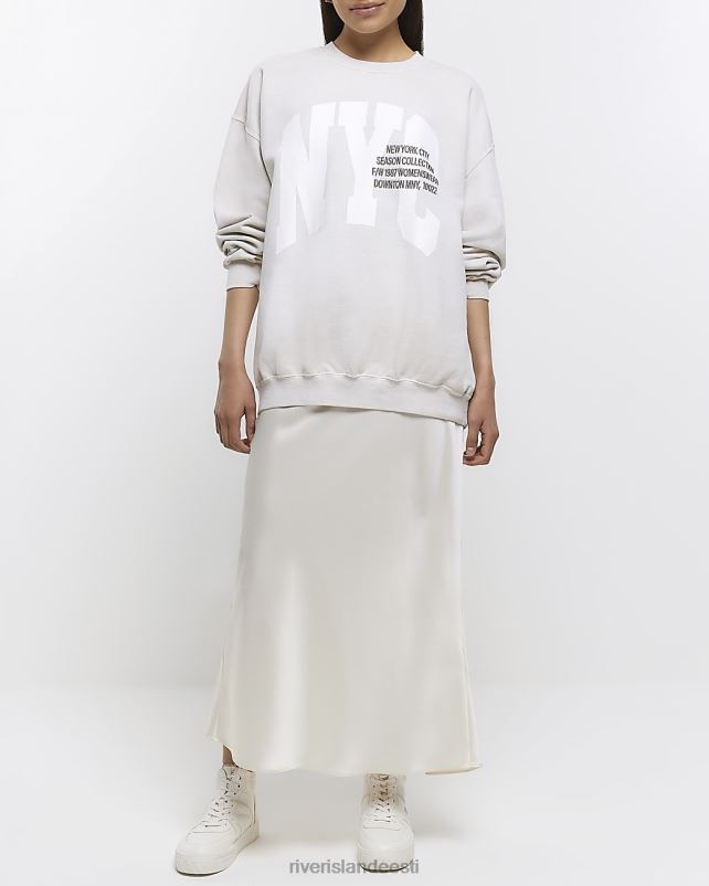 kehakate beež naised River Island nyc prindiga dressipluus 44TLL4725