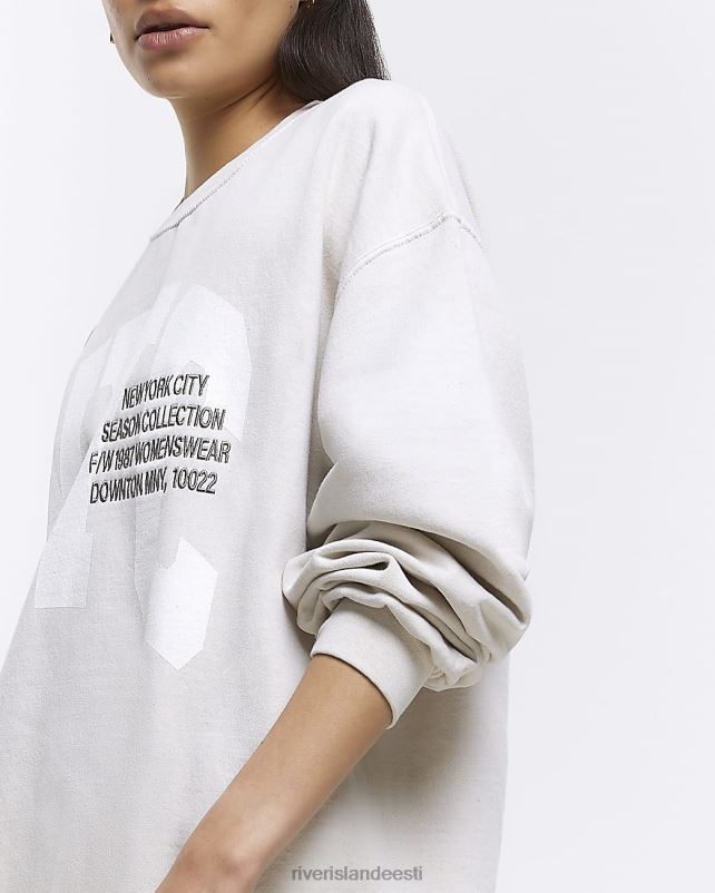 kehakate beež naised River Island nyc prindiga dressipluus 44TLL4725