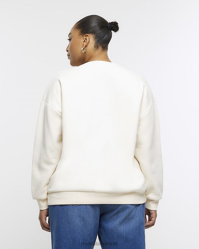 kehakate beež naised River Island pluss graafiline dressipluus 44TLL5081