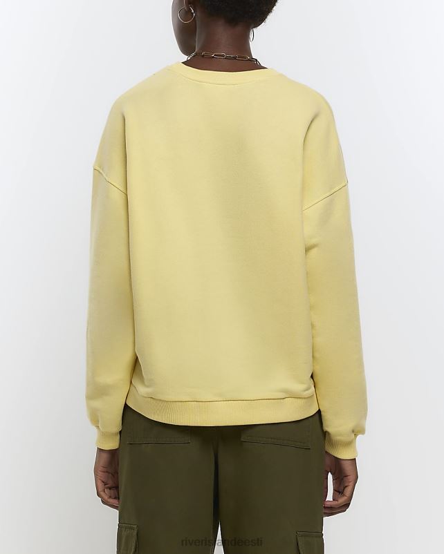 kehakate kollane naised River Island pikkade varrukatega dressipluus 44TLL989