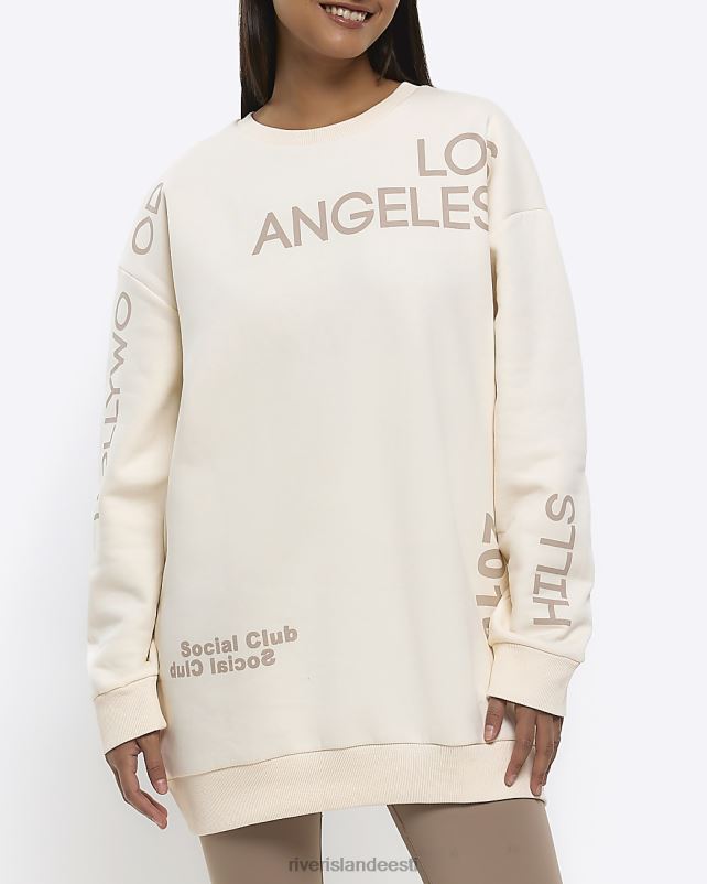 kehakate kreem naised River Island graafiline ülisuur dressipluus 44TLL4492