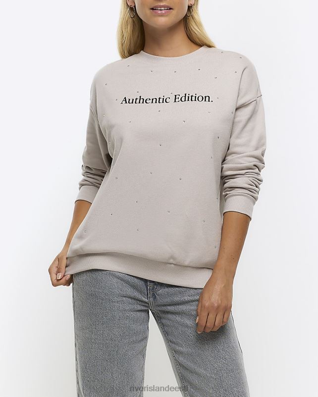 kehakate kreem naised River Island kaunistatud dressipluus 44TLL4579