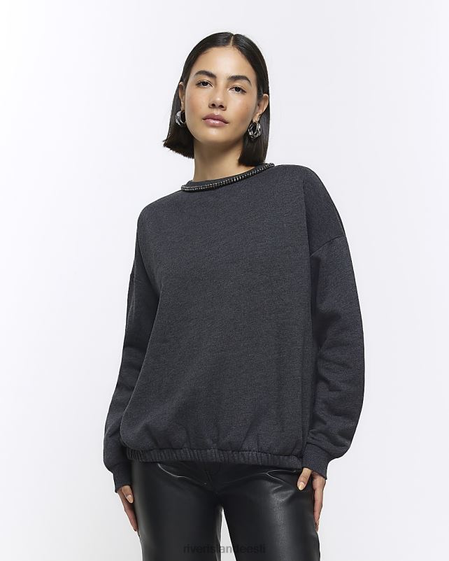 kehakate merevägi naised River Island diamante trimmiga dressipluus 44TLL4011