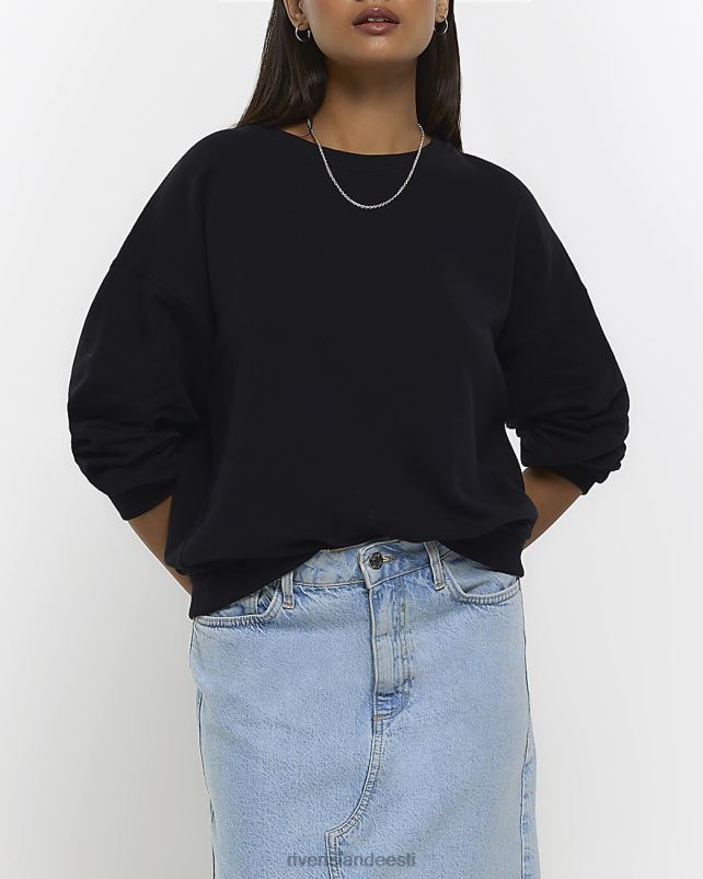 kehakate must naised River Island meeskonnakaelusega dressipluus 44TLL988