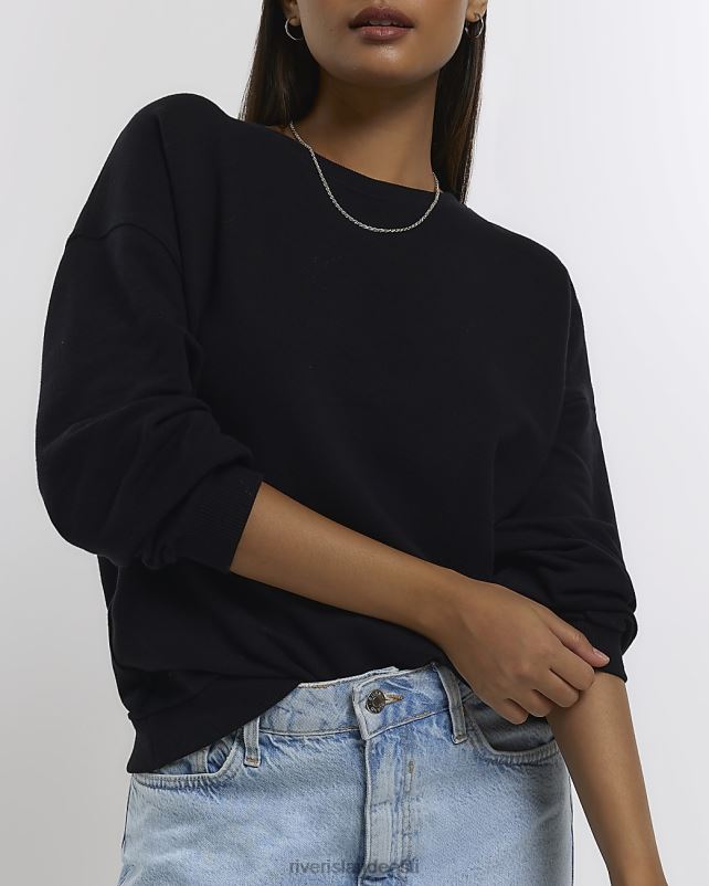 kehakate must naised River Island meeskonnakaelusega dressipluus 44TLL988