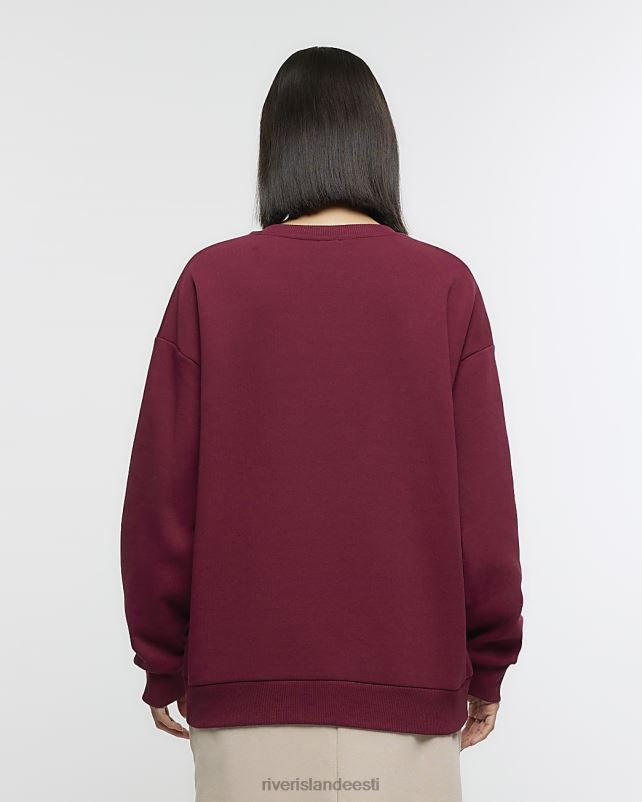 kehakate punane naised River Island kirsi sooda graafiline dressipluus 44TLL681