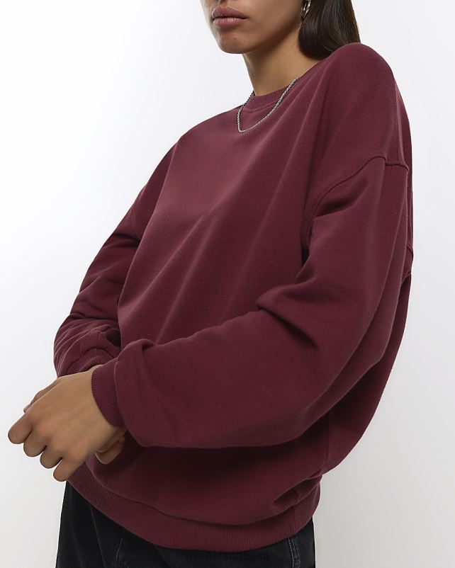 kehakate punane naised River Island pikkade varrukatega dressipluus 44TLL993