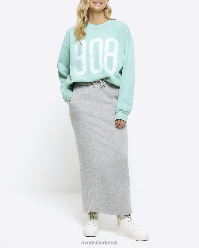 kehakate roheline naised River Island graafilise trükiga dressipluus 44TLL677