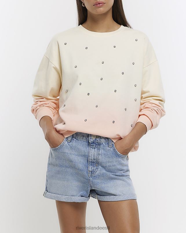 kehakate roosa naised River Island ombre kaunistusega dressipluus 44TLL4617