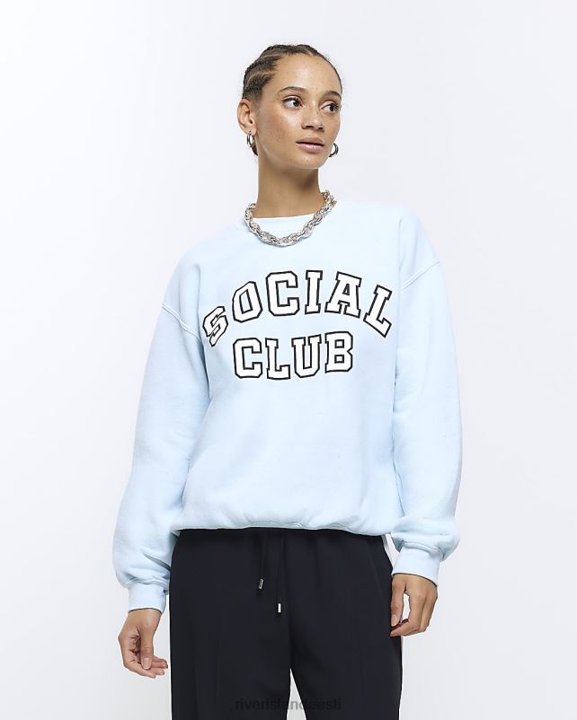 kehakate sinine naised River Island graafiline dressipluus 44TLL3885