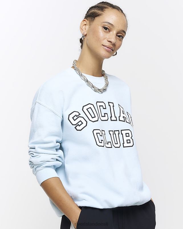 kehakate sinine naised River Island graafiline dressipluus 44TLL3885