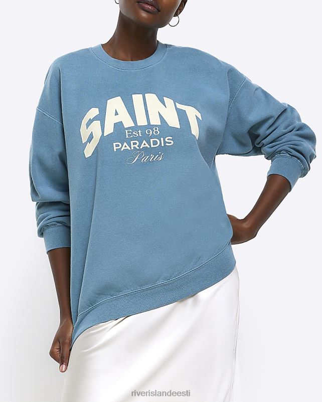 kehakate sinine naised River Island graafiline dressipluus 44TLL675