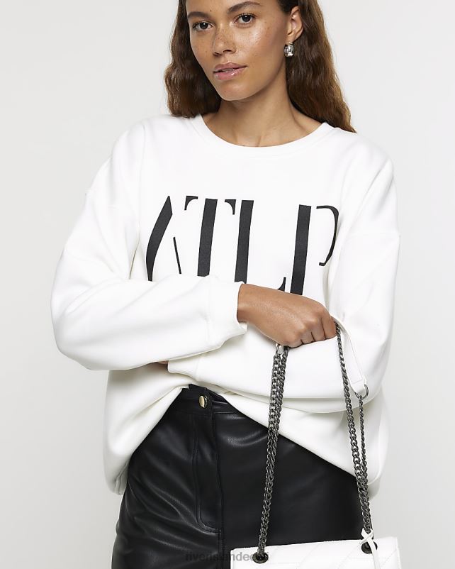 kehakate valge naised River Island graafiline dressipluus 44TLL3899