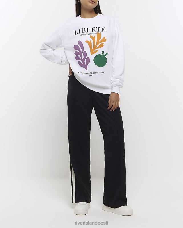 kehakate valge naised River Island graafiline dressipluus 44TLL4301