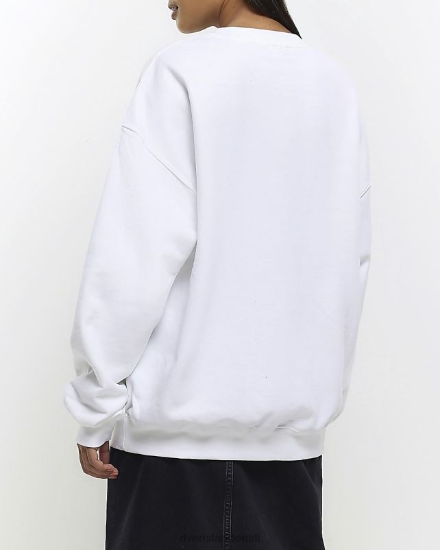 kehakate valge naised River Island graafilise trükiga dressipluus 44TLL4677