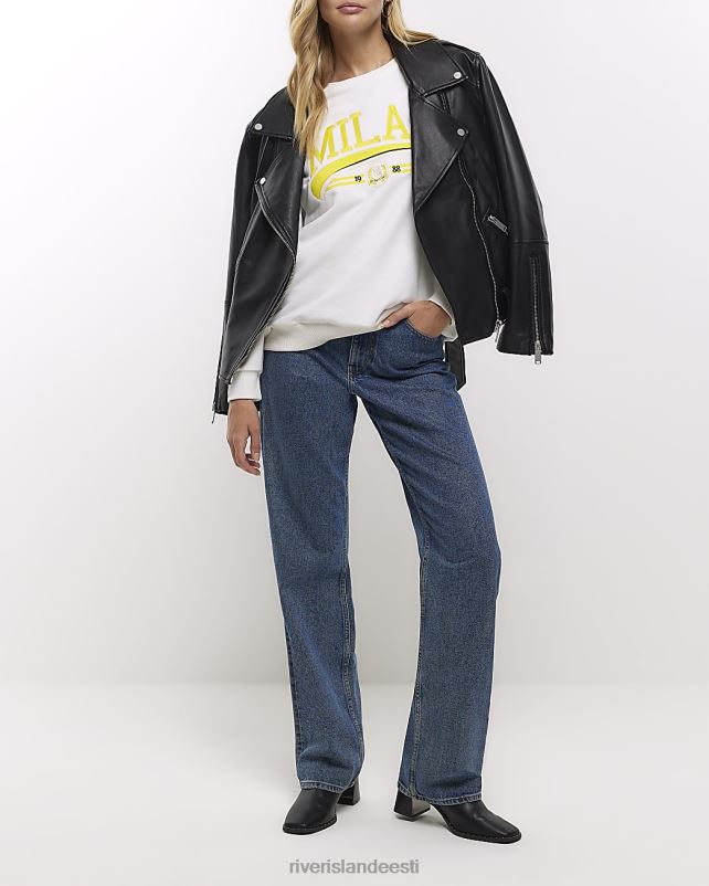 kehakate valge naised River Island graafilise trükiga dressipluus 44TLL682