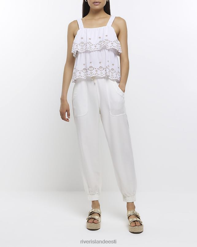 kehakate ekru naised River Island lüotselli mansetiga sörkijad 44TLL1291