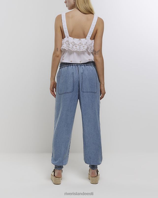 kehakate sinine naised River Island lüotselli mansetiga sörkijad 44TLL1289