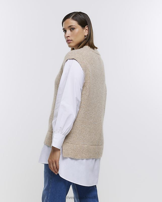 kehakate beež naised River Island pluss kootud hübriidkampsun 44TLL5079