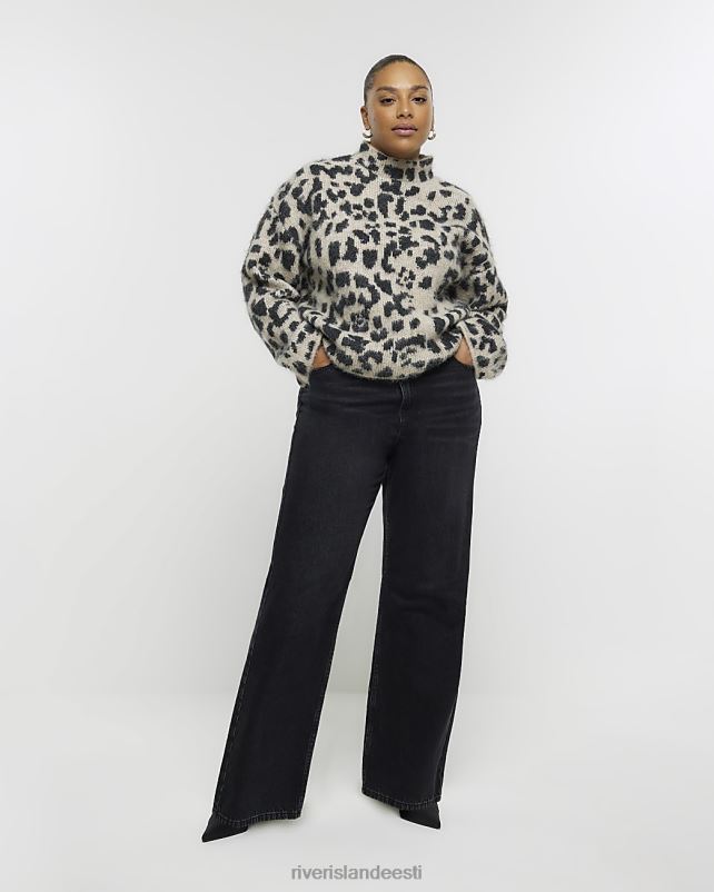 kehakate beež naised River Island pluss loomamustriga hüppaja 44TLL5076