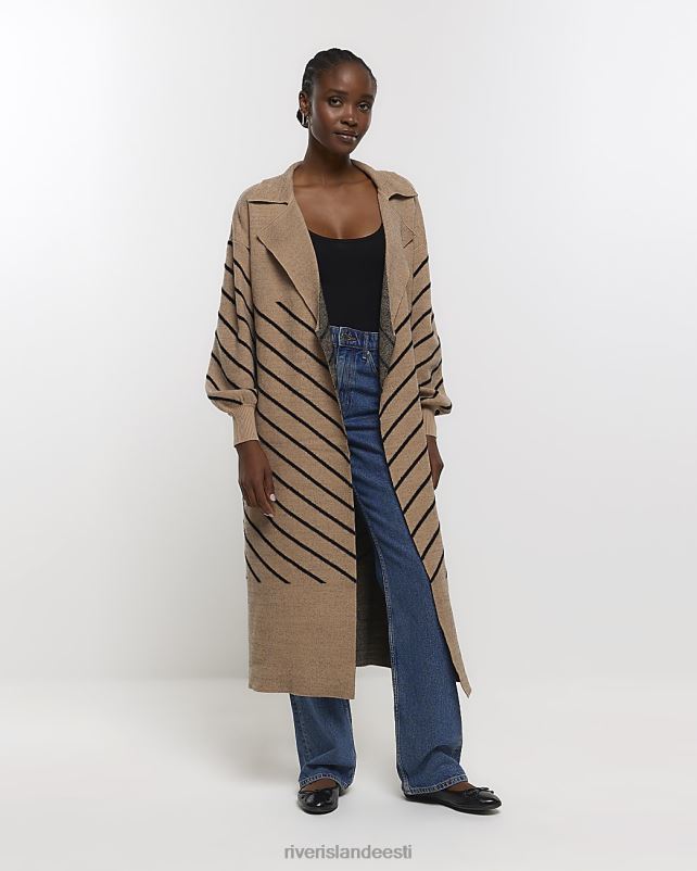 kehakate beež naised River Island triibuline kardigan 44TLL1170