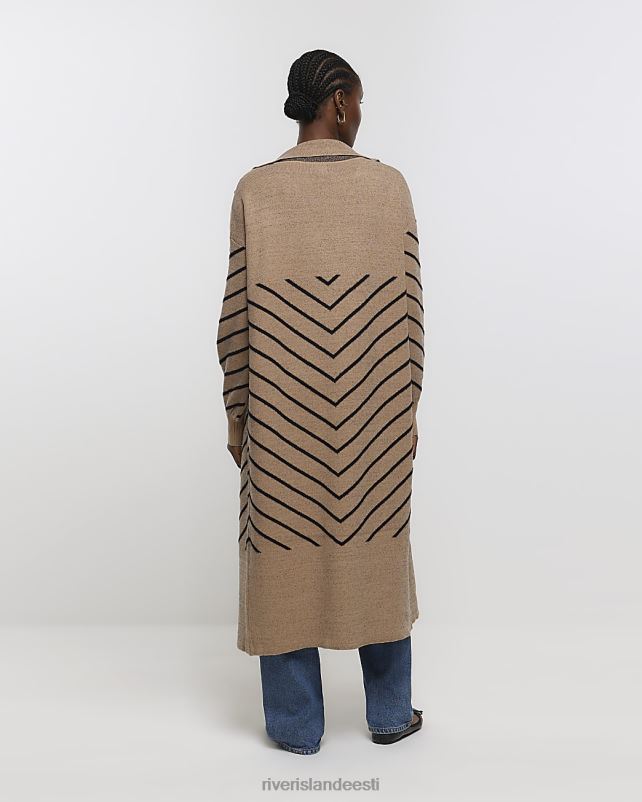 kehakate beež naised River Island triibuline kardigan 44TLL1170