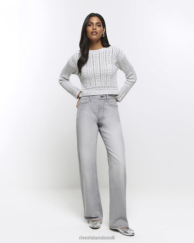 kehakate hõbedane naised River Island heegeldatud saagi hüppaja 44TLL886