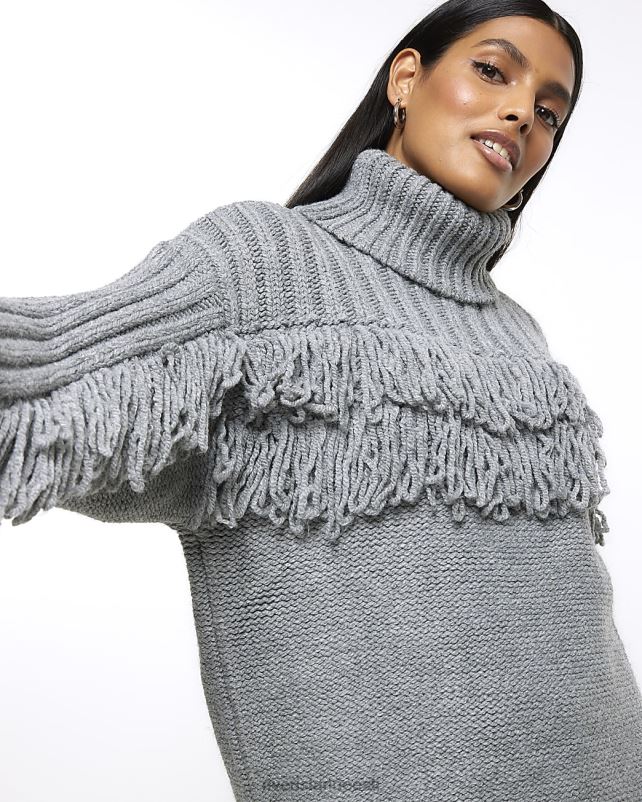 kehakate hall naised River Island kootud narmastega džemper 44TLL395