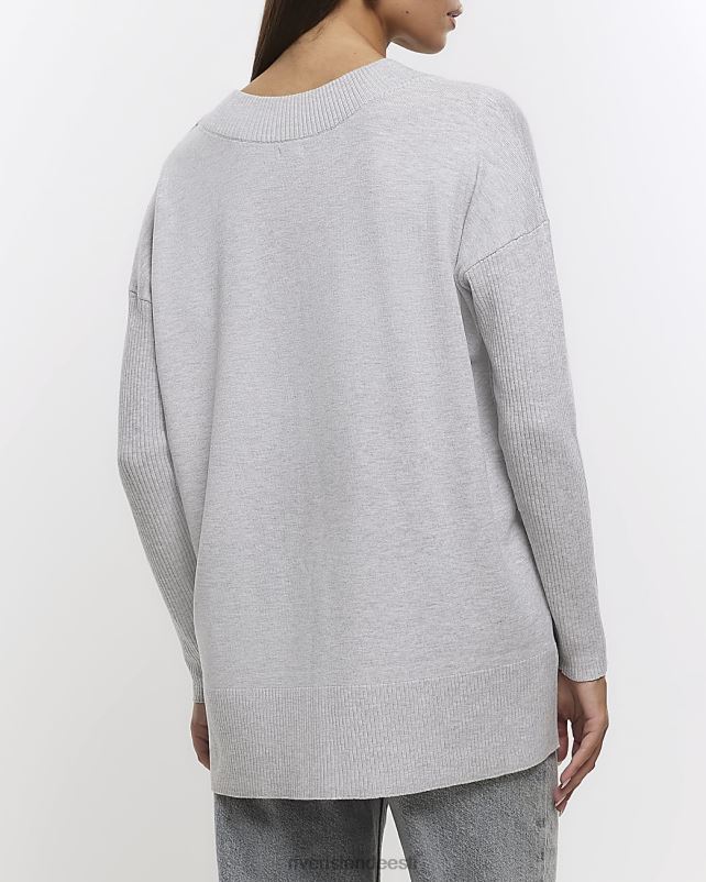 kehakate hall naised River Island v-kaelusega kampsun 44TLL931