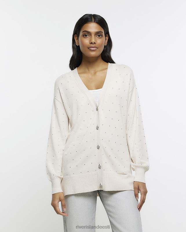 kehakate kreem naised River Island kaunistatud nööbiga kardigan 44TLL1124