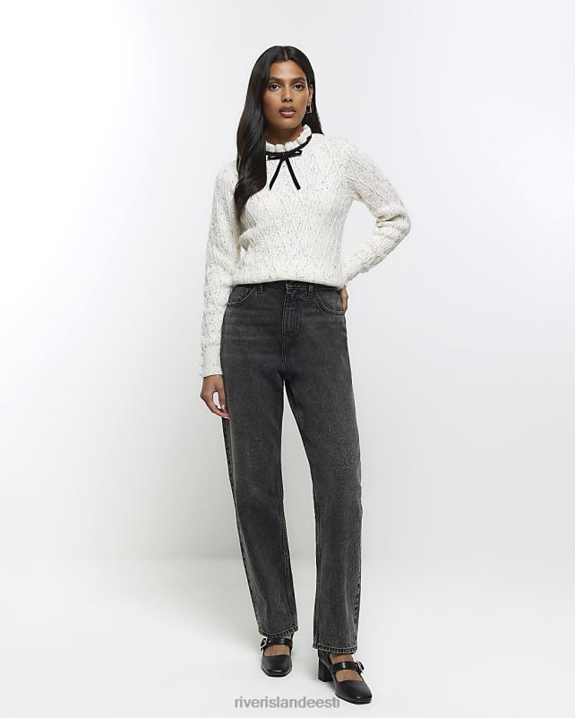 kehakate kreem naised River Island sametist lipsu kampsun 44TLL3780