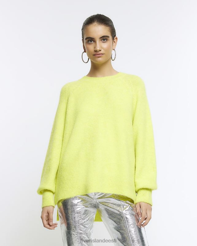 kehakate laimiroheline naised River Island kootud kampsun 44TLL121