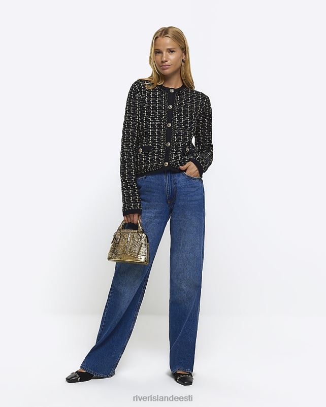 kehakate must naised River Island boucle kootud kardigan 44TLL3803