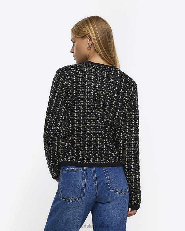 kehakate must naised River Island boucle kootud kardigan 44TLL3803