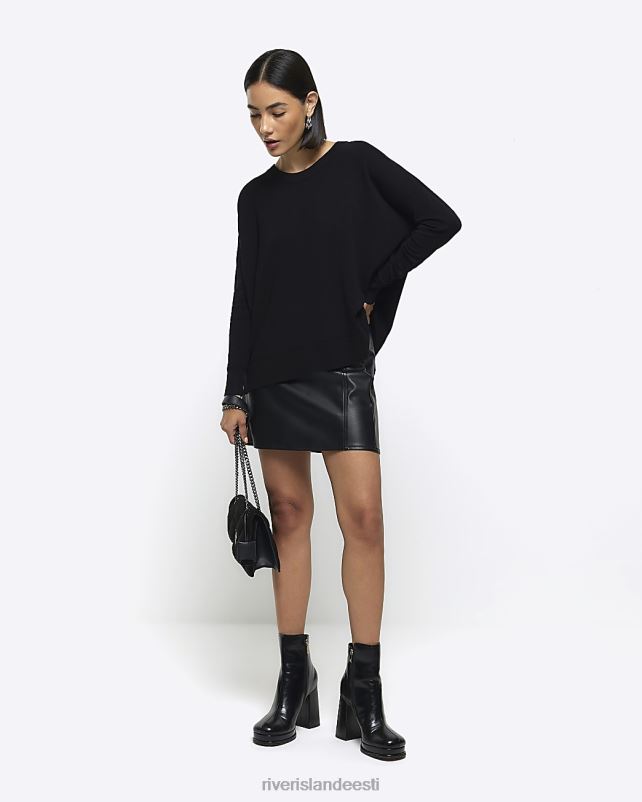 kehakate must naised River Island peenelt kootud kampsun 44TLL450