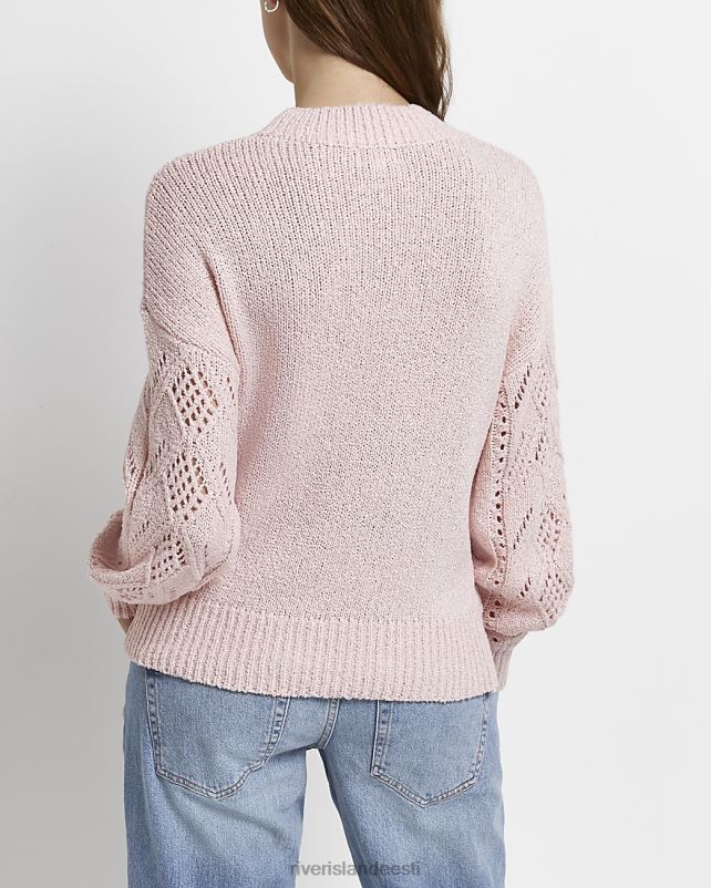 kehakate roosa naised River Island pointelle kootud rasedate džemper 44TLL5361