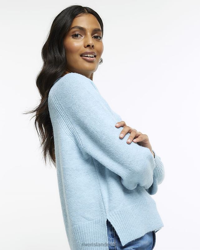 kehakate sinine naised River Island kootud kampsun 44TLL120