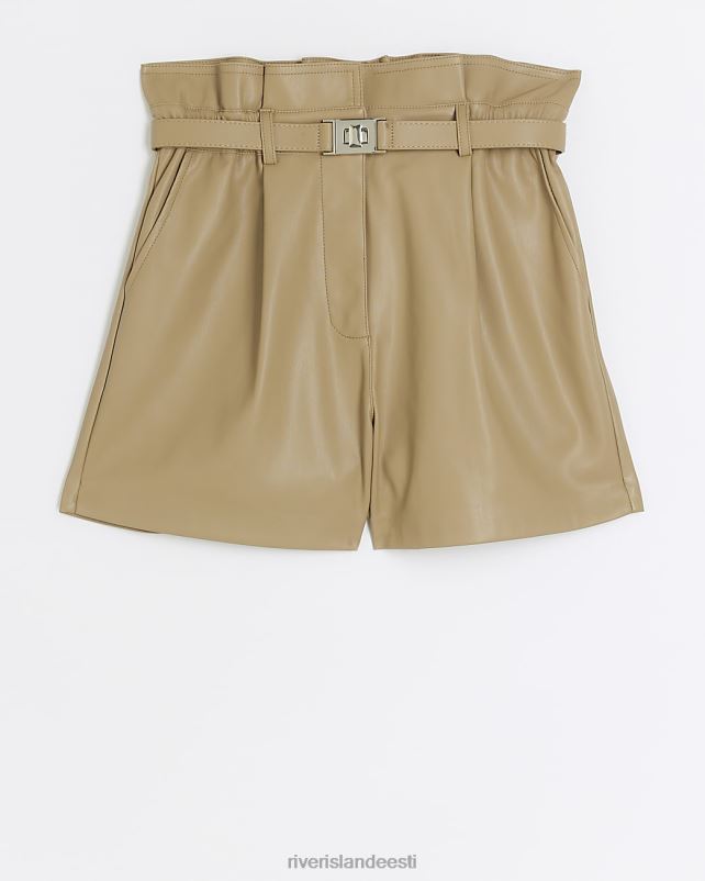 kehakate beež naised River Island kunstnahast paberkotiga lühikesed püksid 44TLL3792