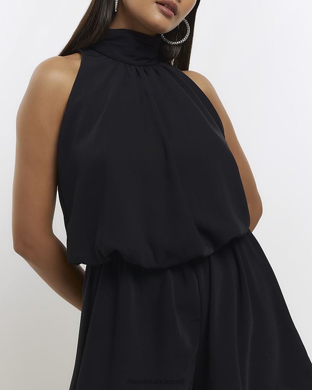 kehakate must naised River Island kõrge kaelusega mängukostüüm 44TLL1110