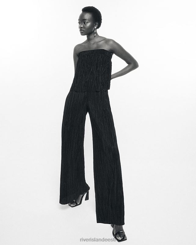 kehakate must naised River Island laia säärega bandeau kombinesoon 44TLL3932