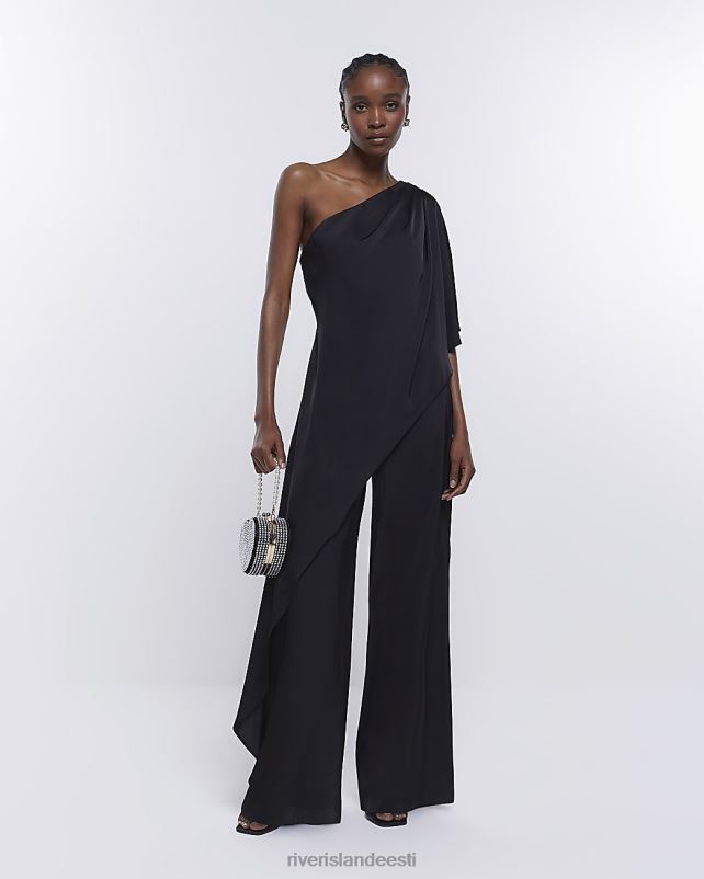 kehakate must naised River Island pruutneitsi drapeeritud õlgade kombinesoon 44TLL1876