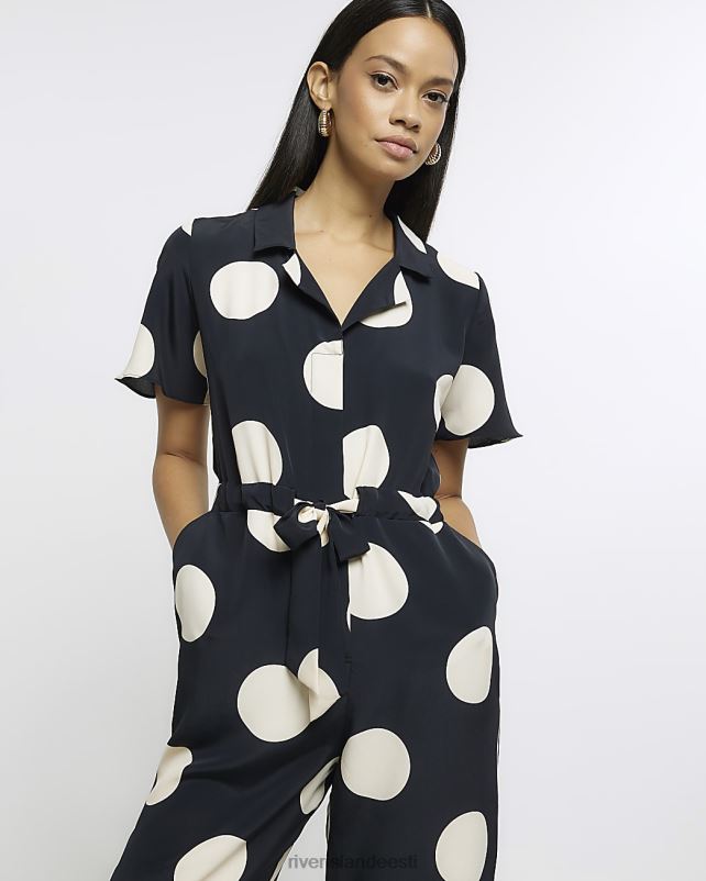 kehakate must naised River Island spot print jumpsuit 44TLL1673