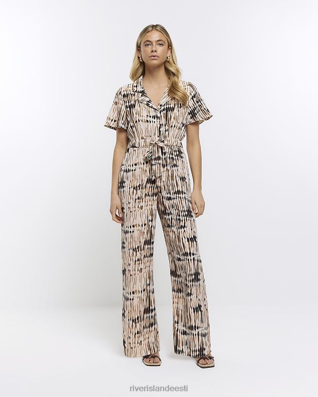kehakate pruun naised River Island loomamustriga kombinesoon 44TLL1672