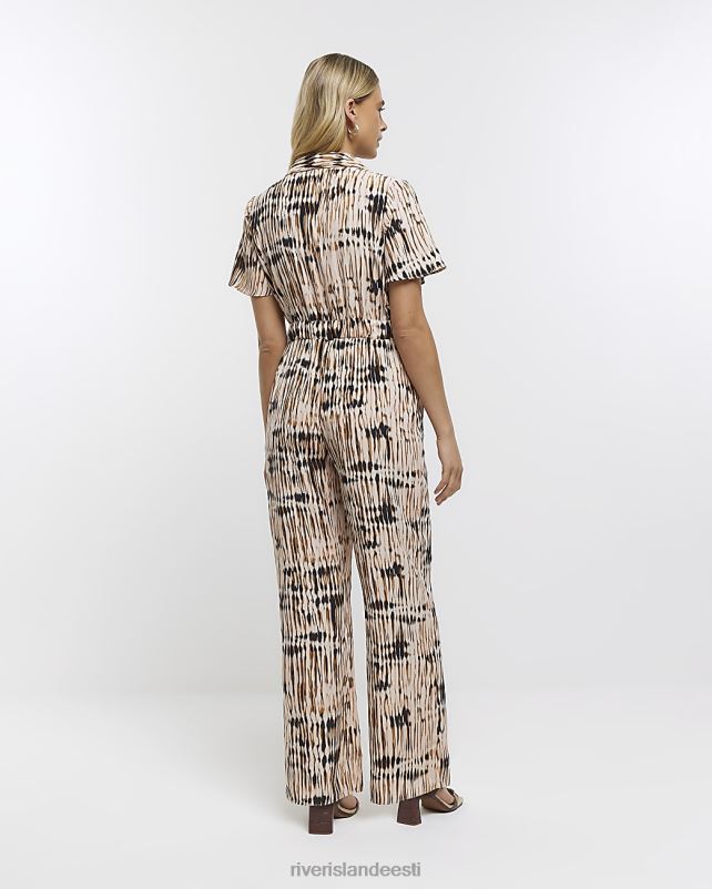 kehakate pruun naised River Island loomamustriga kombinesoon 44TLL1672