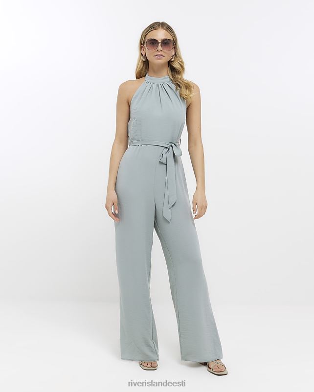 kehakate roheline naised River Island päitsekaelusega kombinesoon 44TLL4755